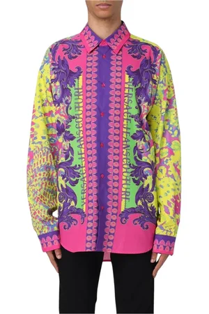 VERSACE Heren, Overhemden, Veelkleurig, Maat: L