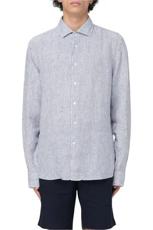 Tommy Hilfiger Heren, Overhemden, Blauw, Maat: M Linnen