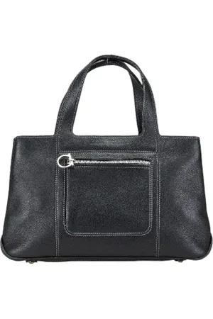 Salvatore Ferragamo Dames, Pre-owned, Zwart, Maat: ONE Size Leer