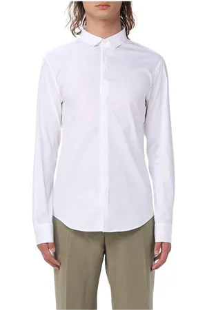 Emporio Armani Heren, Overhemden, Wit, Maat: M Katoen