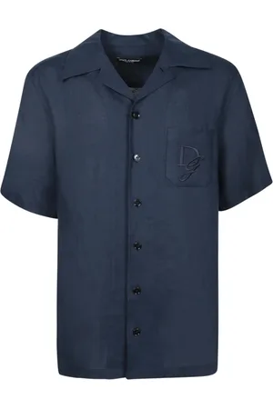 Dolce & Gabbana Heren, Overhemden, Blauw, Maat: L Linnen