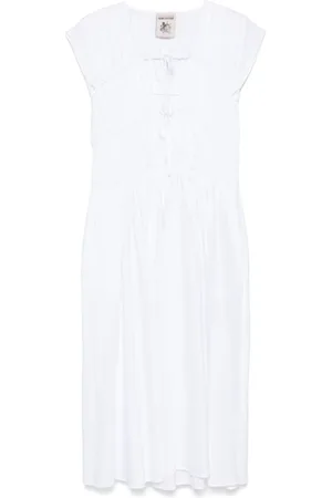 SEMICOUTURE Dames, Jurken, Wit, Maat: S Zijde