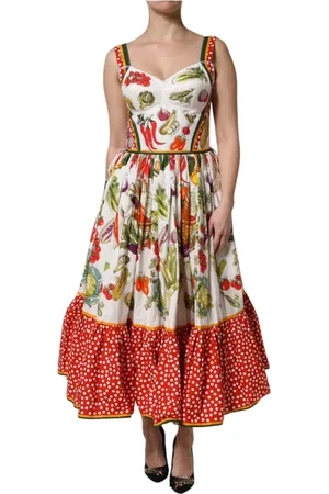 Dolce & Gabbana Dames, Jurken, Veelkleurig, Maat: S Katoen