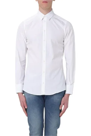 Dolce & Gabbana Heren, Overhemden, Wit, Maat: L Katoen