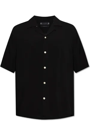 AllSaints Heren, Overhemden, Zwart, Maat: 2XL Viscose