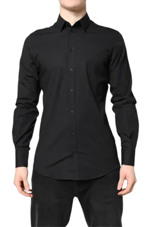 Dolce & Gabbana Heren, Overhemden, Zwart, Maat: M Katoen
