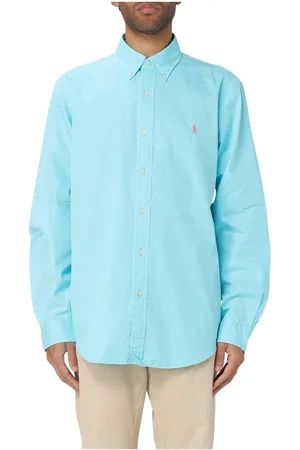 Ralph Lauren Heren, Overhemden, Blauw, Maat: M Katoen