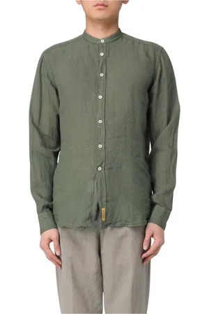 B.D.BAGGIES Heren, Overhemden, Groen, Maat: 2XL Linnen