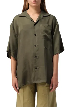 Msgm Heren, Overhemden, Groen, Maat: XL Zijde