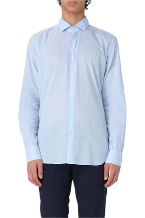 BROOKSFIELD Heren, Overhemden, Blauw, Maat: 3XL Katoen