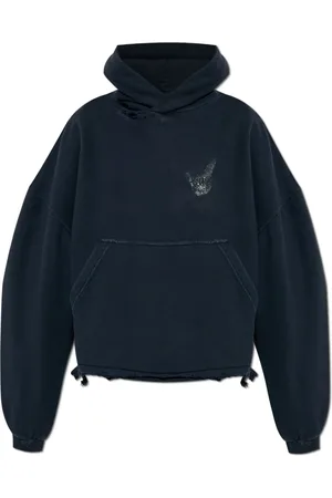 Balenciaga Dames, Sweatshirts & Hoodies, Blauw, Maat: M Katoen