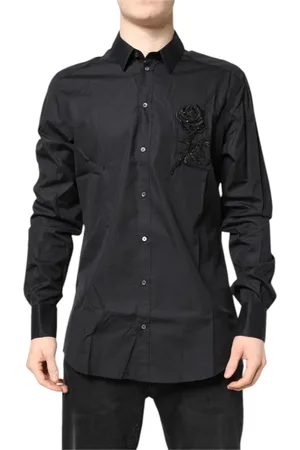 Dolce & Gabbana Heren, Overhemden, Zwart, Maat: 2XL Katoen