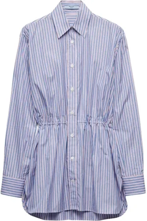 Prada Dames, Blouses & Shirts, Blauw, Maat: S