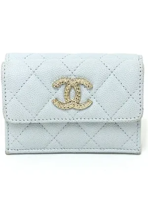 CHANEL Dames, Pre-owned, Blauw, Maat: ONE Size Leer