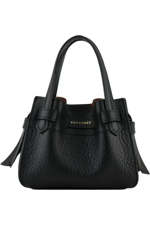 Pourchet Paris Dames, Tassen, Zwart, Maat: ONE Size Leer