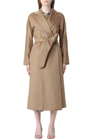 Max Mara Dames, Mantels, Bruin, Maat: S Kasjmier