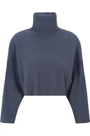 Brunello Cucinelli Dames, Truien, Blauw, Maat: M Zijde