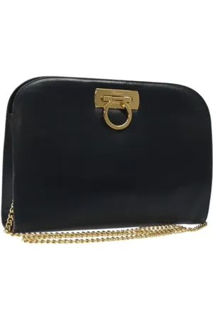 Salvatore Ferragamo Dames, Pre-owned, Blauw, Maat: ONE Size Leer