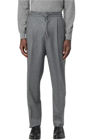 Brunello Cucinelli Heren, Broeken, Zwart, Maat: L Wol