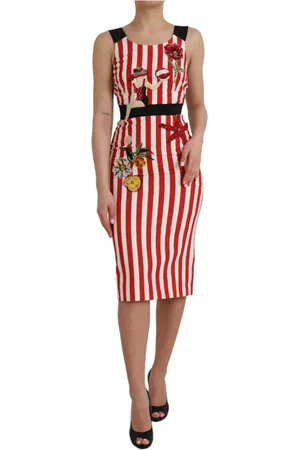 Dolce & Gabbana Dames, Jurken, Veelkleurig, Maat: 3XS Katoen
