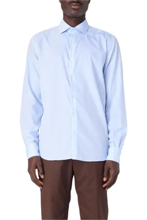 BROOKSFIELD Heren, Overhemden, Blauw, Maat: 3XL Katoen