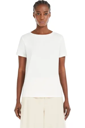 Max Mara Dames, Tops, Wit, Maat: M Katoen