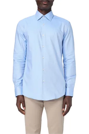 HUGO BOSS Heren, Overhemden, Blauw, Maat: S Katoen