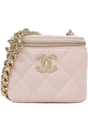 CHANEL Dames, Pre-owned, Roze, Maat: ONE Size Leer
