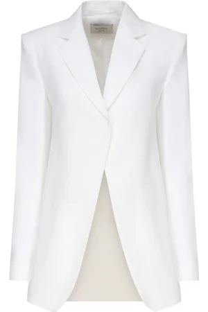 Max Mara Dames, Jassen, Wit, Maat: S Katoen