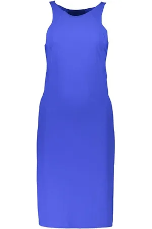 Patrizia Pepe Dames, Jurken, Blauw, Maat: L Polyamide