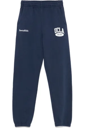 Sporty & Rich Dames, Broeken, Blauw, Maat: L