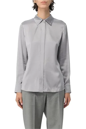 Max Mara Dames, Blouses & Shirts, Grijs, Maat: S Zijde