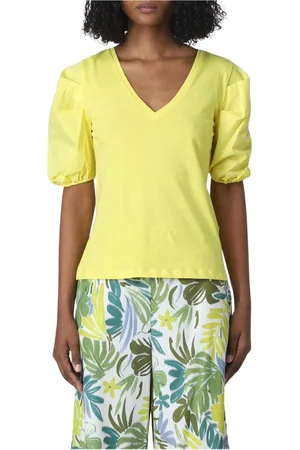 Liu Jo Dames, Blouses & Shirts, Geel, Maat: M Katoen