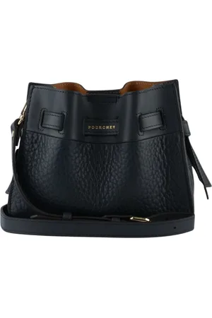 Pourchet Paris Dames, Tassen, Blauw, Maat: ONE Size Leer