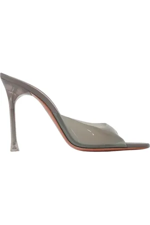 Amina Muaddi Dames, Schoenen, Grijs, Maat: 39 EU Leer