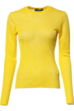 Dolce & Gabbana Dames, Truien, Geel, Maat: 3XS Poliester