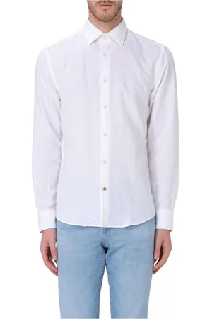 HUGO BOSS Heren, Overhemden, Wit, Maat: 3XS Linnen