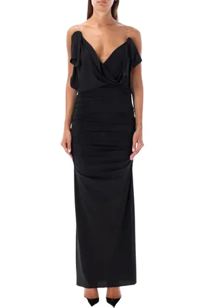 The Attico Dames, Jurken, Zwart, Maat: XS Jersey