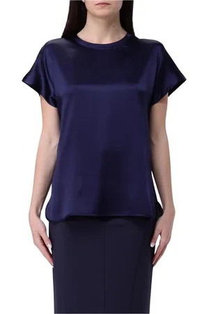 Pinko Dames, Blouses & Shirts, Blauw, Maat: 2XS Zijde