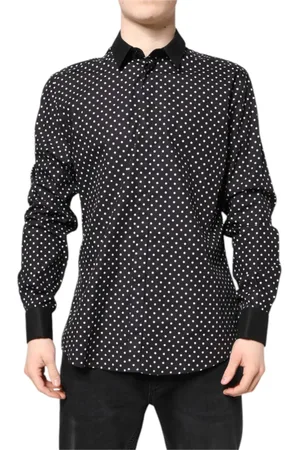 Dolce & Gabbana Heren, Overhemden, Zwart, Maat: XL Katoen