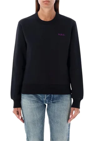 A.P.C. Dames, Sweatshirts & Hoodies, Zwart, Maat: S Katoen