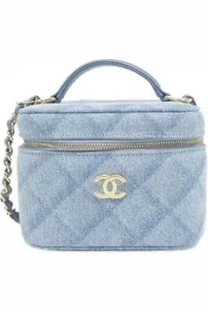 CHANEL Dames, Pre-owned, Blauw, Maat: ONE Size Denim