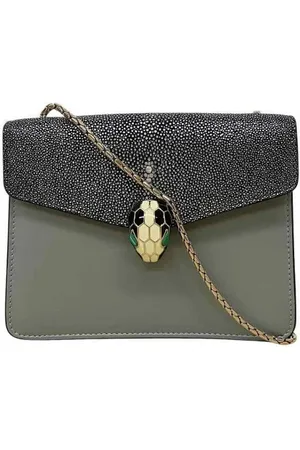 Bvlgari Dames, Pre-owned, Grijs, Maat: ONE Size Leer