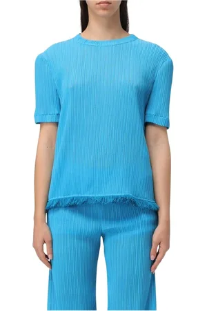 Msgm Dames, Tops, Blauw, Maat: S Poliester