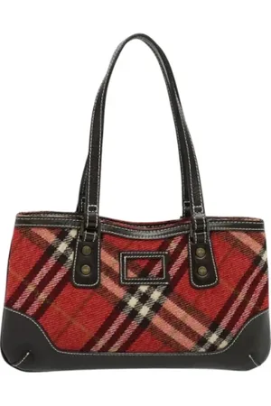 Burberry Dames, Pre-owned, Rood, Maat: ONE Size Leer
