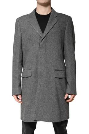 Dolce & Gabbana Heren, Mantels, Grijs, Maat: XL Wol