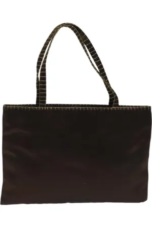 Prada Dames, Pre-owned, Bruin, Maat: ONE Size Satijn