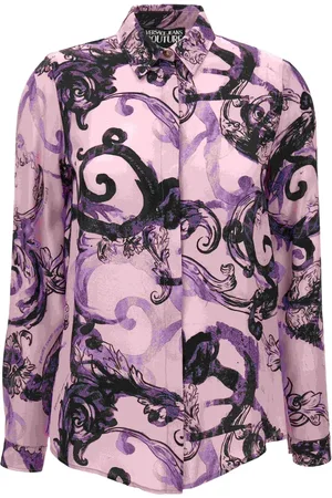 VERSACE Dames, Blouses & Shirts, Paars, Maat: XS