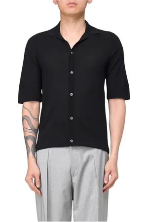 BALLANTYNE Heren, Overhemden, Zwart, Maat: 2XL