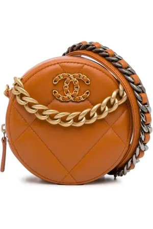 CHANEL Dames, Pre-owned, Bruin, Maat: ONE Size Leer